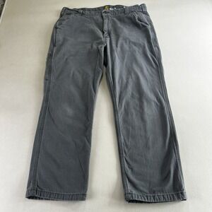 Men's Carhartt Flannel Lined Gray Relaxed Fit  Pants Size 38x30 Insulated